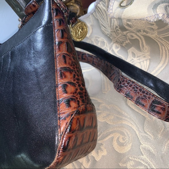 Brahmin Black w/Brown Croc Trim - Picture 4 of 17